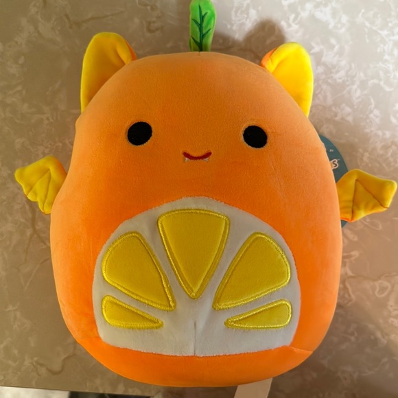 Squishmallows Toys Nwt 8 The Orange Fruit Bat Squishmallow